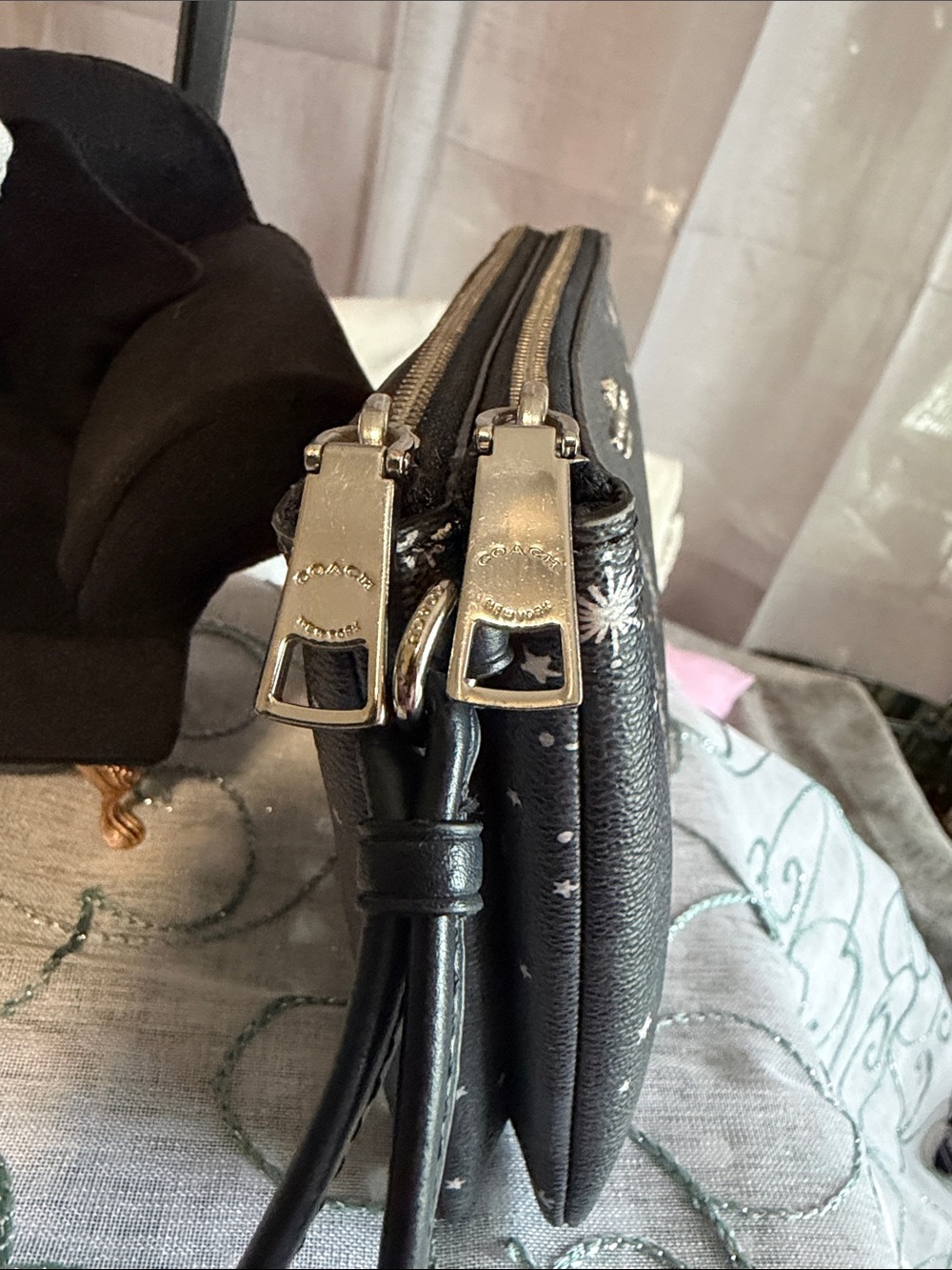 Coach Snowflake Double Zip Clutch/Wristlet - Picture 7 of 11
